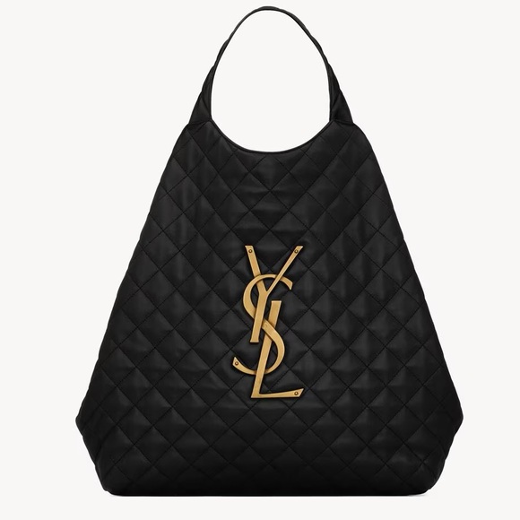 Brand New! YSL SAINT LAURENT ICARE MAXI SHOPPING BAG IN QUILTED LAMBSKIN BLACK - Picture 7 of 16